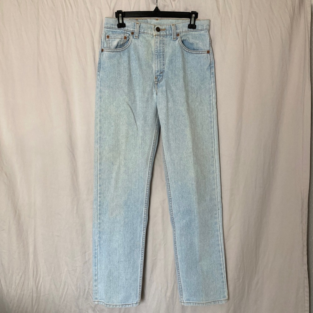 Vintage 90s Made in USA Levis 505 30x30  Light Wash Straight Leg Jeans